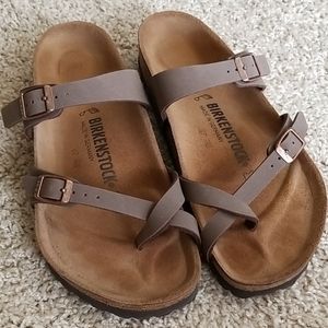 Birkenstock Taupe Leather Sandals
